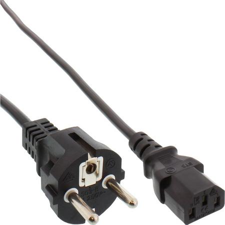 Good Connections Apparaatsnoer met rechte C13 plug en rechte stekker - 3x 0,75mm / zwart - 1 meter