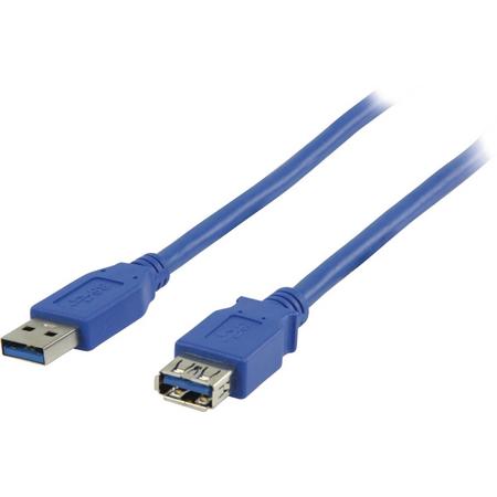 Good Connections USB naar USB verlengkabel - USB3.0 - tot 0,9A / blauw - 0,50 meter
