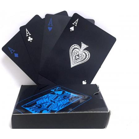 Speelkaarten Waterdicht - Pro Poker kaarten - Waterdicht - Luxe Set - Familiespel - Handig Voor Vakantie - Kaartspel Luxe Blauw