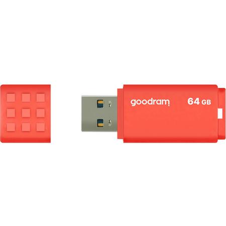 GOODRAM USB3.0 Flash Drive, 64 GB, UME3, USB A connector, Orange, 60/20 MB/s (USB3/2/1.1 comp)