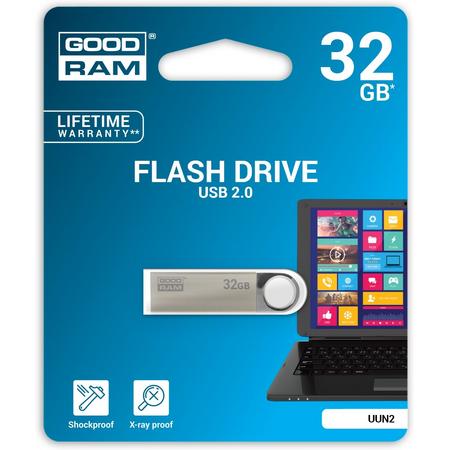 Goodram 32GB USB 2.0 USB flash drive USB Type-A Zwart, Zilver
