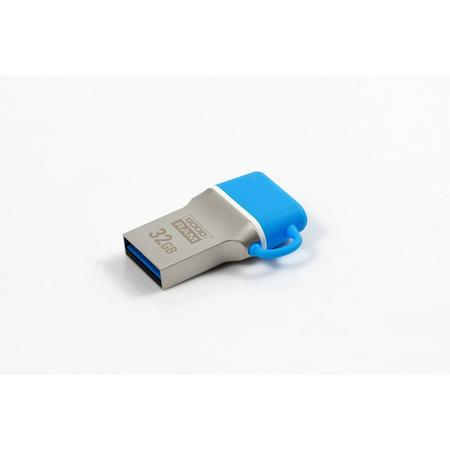 Goodram 32GB USB 3.0 32GB 3.0 (3.1 Gen 1) USB-Type-A-aansluiting USB Type-C-connector Blauw USB flash drive