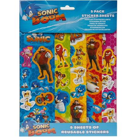 Gosh! Designs Stickervellen Sonic Boom Junior 5 Stuks