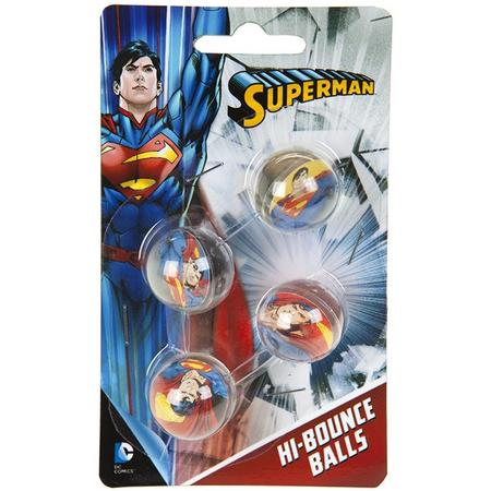 Gosh Stuiterballen Superman 4 Stuks 2,5 Cm