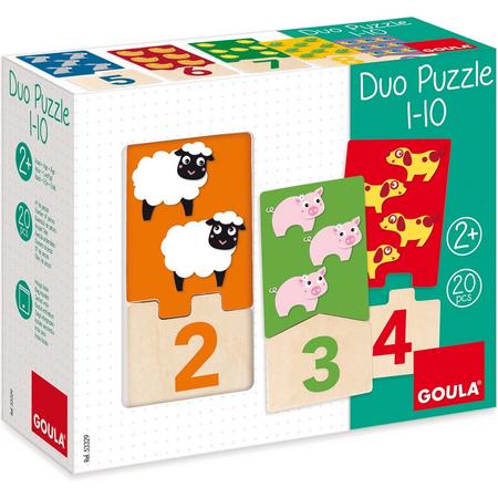 Goula 1-10 Duo Cijferpuzzel - Kinderpuzzel