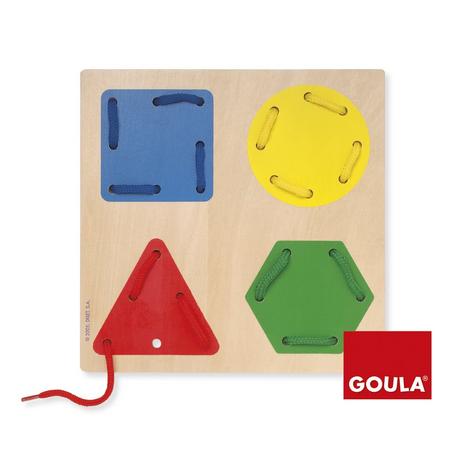Rijgspel Geometrische vormen - Goula
