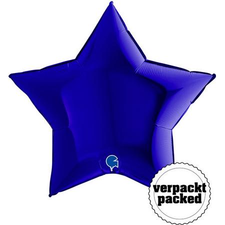 Folieballon - Grabo Blue Capri Star - 90 cm