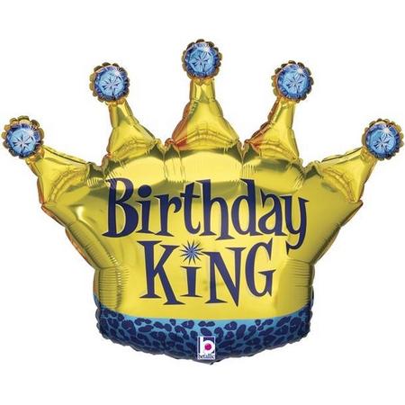 Folieballon XL Birthday King 91 cm