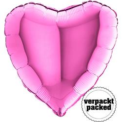 Grabo - Folieballon hartvorm Fuchsia - (90 cm)