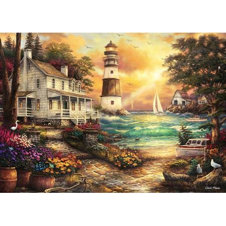 Legpuzzel -  1000 stukjes - Cottage by the Sea,  Chuck Pinson - Grafika puzzel