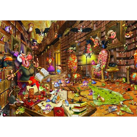 Legpuzzel - 1000 stukjes - Heks - In de Bibliotheek - F. Ruyer- Grafika puzzel