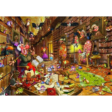 Legpuzzel - 1500 stukjes - Heks - Bibliotheek - Francois Ruyer - Grafika