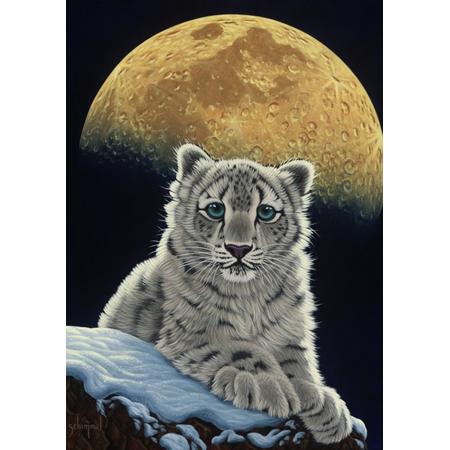 Legpuzzel - 1500 stukjes - Moon Leopard S. Schimmel - Grafika puzzel