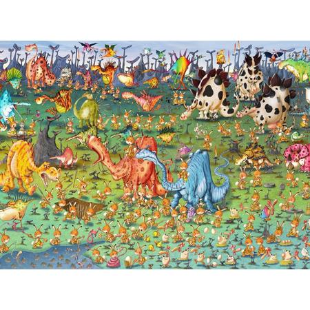 Legpuzzel - 2000 stukjes - Dinosauriers -  F. Ruyer- Grafika puzzel