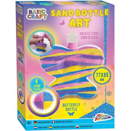 Zandkunst Vlinder - Bottle art - Zand kunstenaar - Zand kunst - Sand art - Grafix Junior