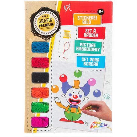 Grafix Borduurset Clown 8-delig Multicolor