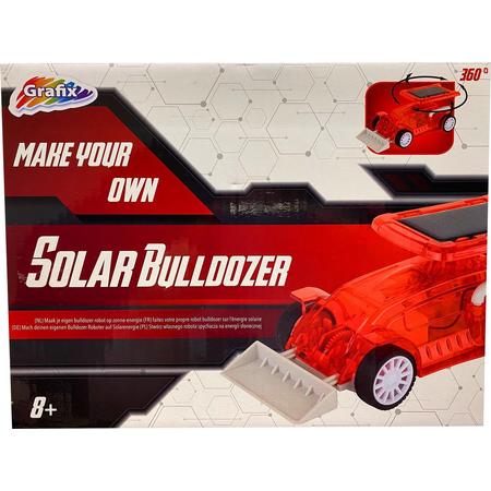 Grafix Knutselset Solar Bulldozer Junior Rood 5-delig