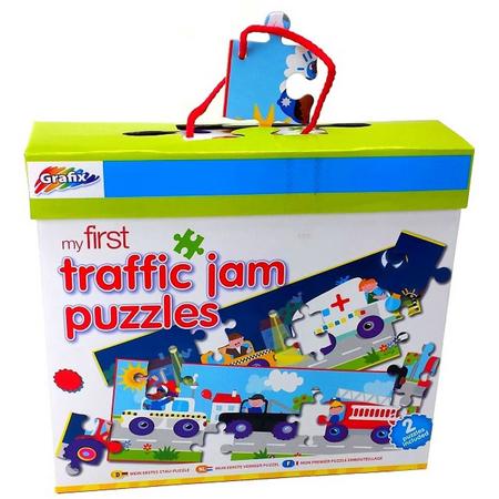 Grafix My First Traffic Jam Puzzles - 70x26cm - 30 stukjes - 2 stuks