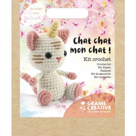 DIY-Haakset Chat Chat Mon Chat - eenhoorn kat, 15 cm
