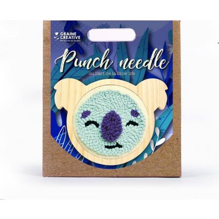 DIY-Kit Punch Needle Set - koala, 15x 15 cm