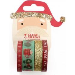 Graine Creative - Washi Masking Tape Kerst - 4 stuks