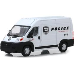 GREENLIGHT COLLECTIBLES Dodge RAM PROMASTER 2500 CARGO HIGH ROOF LAW ENFORCEMENT POLICE TRANSPORT 2018 schaalmodel 1:43