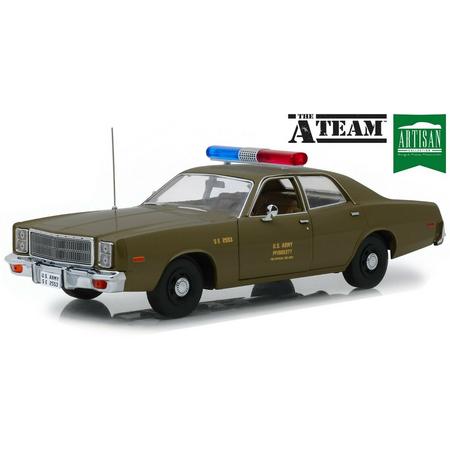 Plymouth Fury 1977 ( TV-Serie de A-Team (1983-1987) ) U.S. Army Police 1-18 Greenlight Collectibles