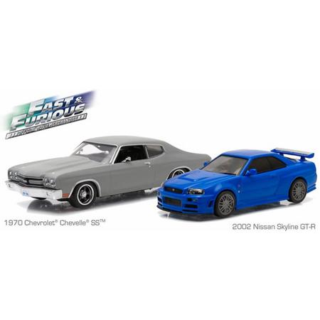 The Fast And The Furious Nissan Skyline R34 GT-R & Chevrolet Chevelle SS 1:43