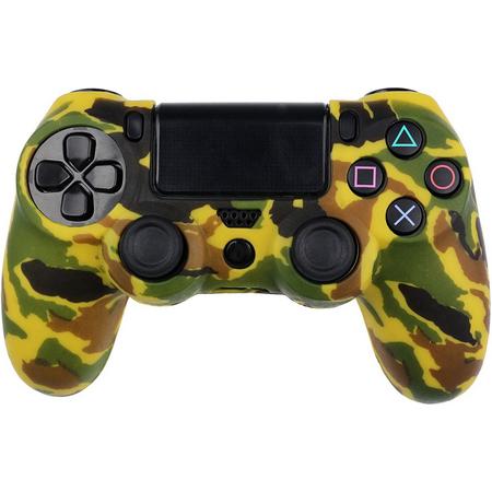 Playstation 4 Controller Silicone Camouflage BeschermHoes Geel Camo Protective case Yellow Ps4
