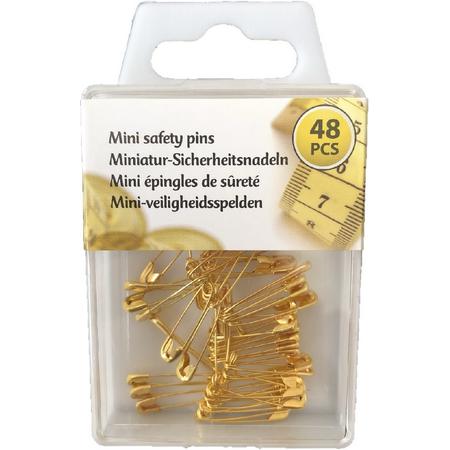 Mini veiligheidsspelden - goud - 48 stuks - 20 MM