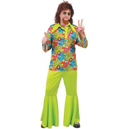 Heren kostuum - hippie flower power - mt XL