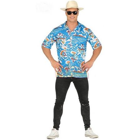 hawaii shirt - blauw - mt m/l