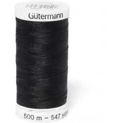 Gutermann 500meter zwart polyester