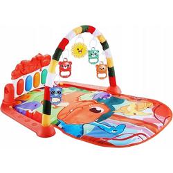 Baby Dierenvriendjes Speelmat - Interactief Speelkleed - Baby/Peuter GymMuziek - Speelkleed met Ratelaar - Oranje