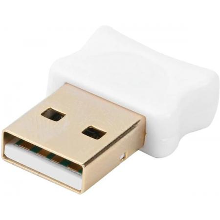 Bluetooth CSR 5.0 Dongle - Mini Bluetooth 5.0 USB Adapter – Dongle - Bluetooth adapter - draadloze dongle - verbind meerdere bluetooth apparaten – Kleur: Wit