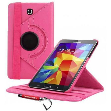 Hard roze 360 graden draaibare tablethoes Galaxy Tab 4 7.0