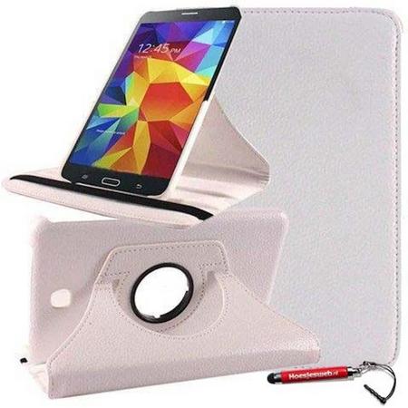 Witte 360 graden draaibare tablethoes Galaxy Tab 4 7.0
