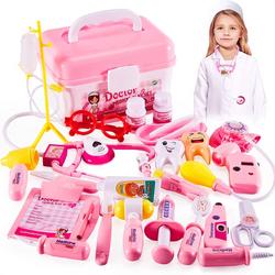 HERSITY Speelgoed voor Kinderen Dokter Speelset Dokterstassen Medische Speelkoffer Doktersjas Artsen Rollenspel Spellen Cadeauset Meisje 3 Jaar (35 Stuks)