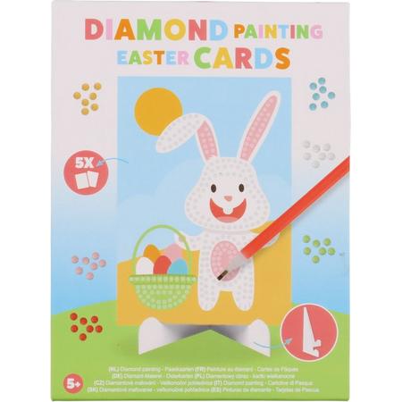 Diamond Painting paasdagen 5 kaarten klein 10.5 cm x 15 cm / easter cards