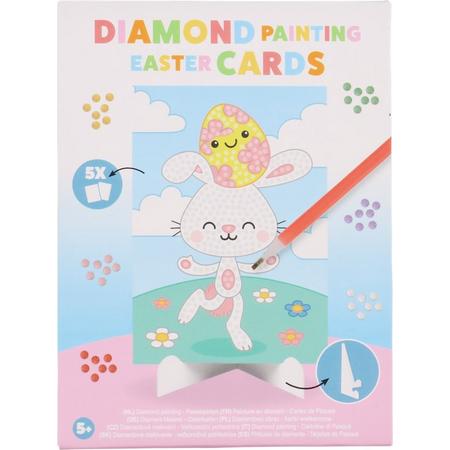 Diamond Painting paasdagen 5 kaarten klein 10.5 cm x 15 cm / easter cards