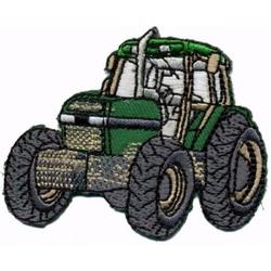 Applicatie Tractor groen opstrijkbaar 64 x 55 mm