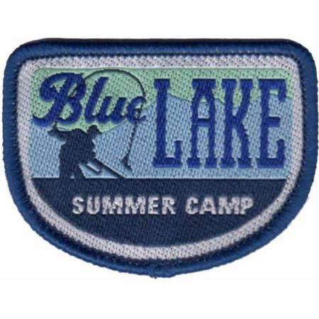 HKM APPLICATIE BLUE LAKE SUMMER CAMP OPSTRIJKBAAR 5.5 X 4 CM. 5 STUKS.