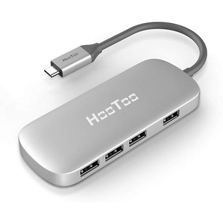 HT-UC006 USB C Hub, HooToo Type C Adapter Hub with 4 USB 3.0 Ports for New MacBook Pro 2016, New MacBook 12-Inch with Type C Plug and Other USB C Laptop