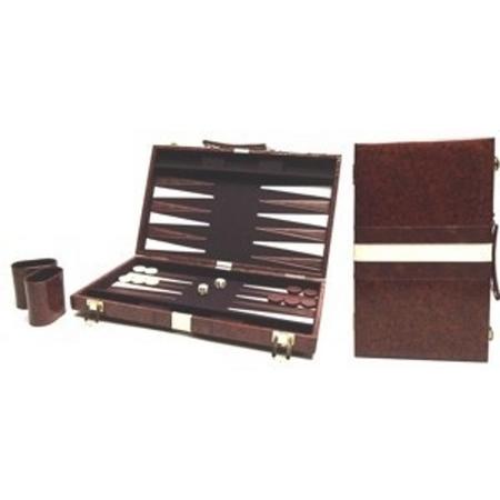 Hot sports Backgammon koffer bruin 46x58