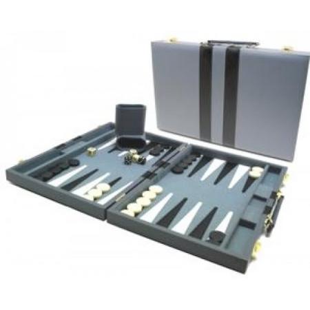 Hot sports Backgammon koffer grijs 38x24