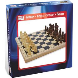 Schaak-Set hout bedrukt 29x29 cm. HOT Games