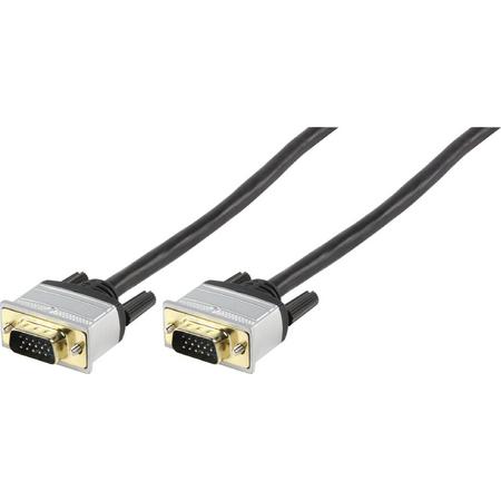 HQ VGA M/M, 3m VGA kabel VGA (D-Sub) Zwart