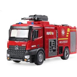 Huina 1562 - RC Brandweerauto - 360 graden roterend waterkanon, licht en geluid - Schaal 1:14