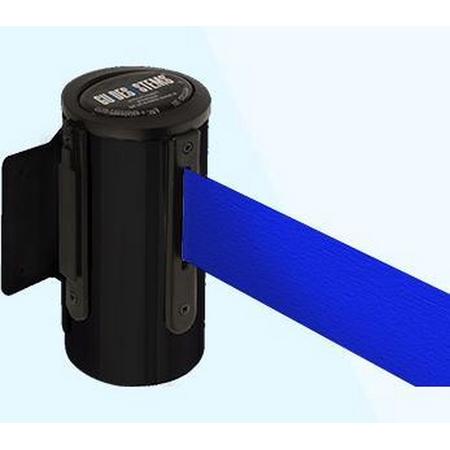 Wandcassette zwart met 2,30 m blauw lint