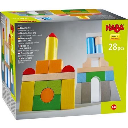 Haba - Blokken - Basispakket - Gekleurd - 28dlg.
